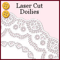 medium, intermediate, shape, laser, cut, doilie