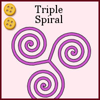 medium, intermediate, shape, triple, spiral, vector