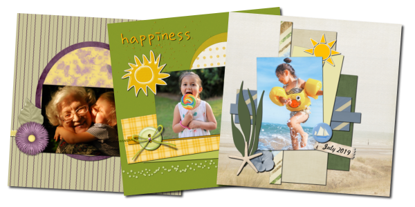 quick pages for digital scrapbooking