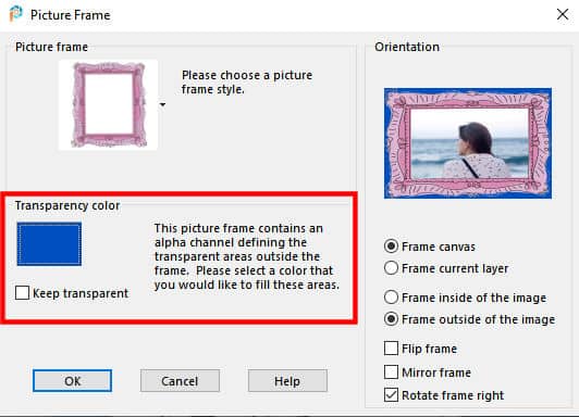 how do you save frames in paintshop pro 2018