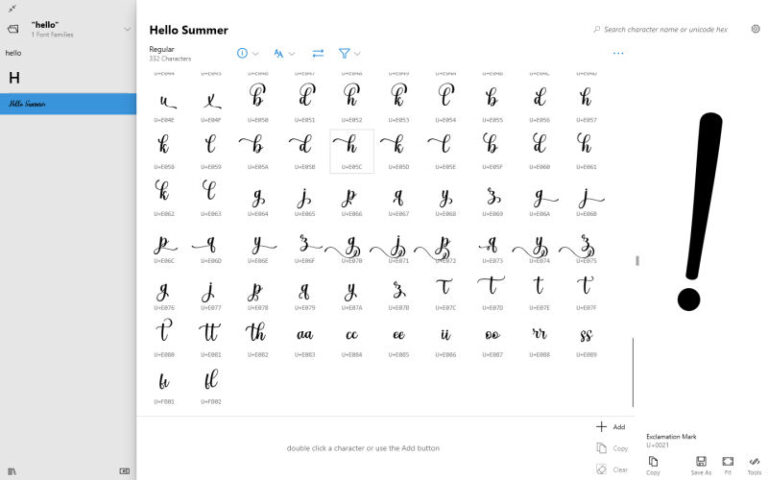 Featured Resource – Character Map UWP | Scrapbook Campus