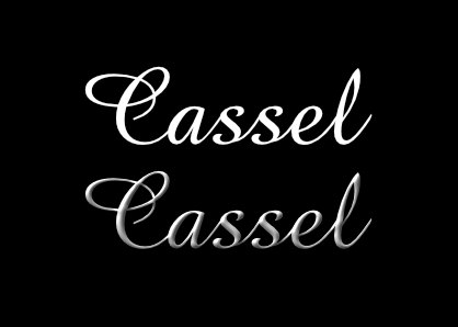 Two optional designs for a watermark we want to use in Affinity