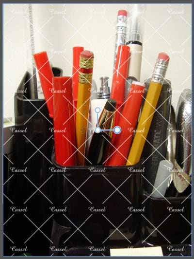 The watermark is resized to fit the image, in Affinity