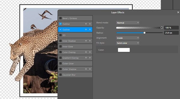 Rectangle frame updated with a visible outline to emphasize the boundary used in the Out-of-Bounds effect.