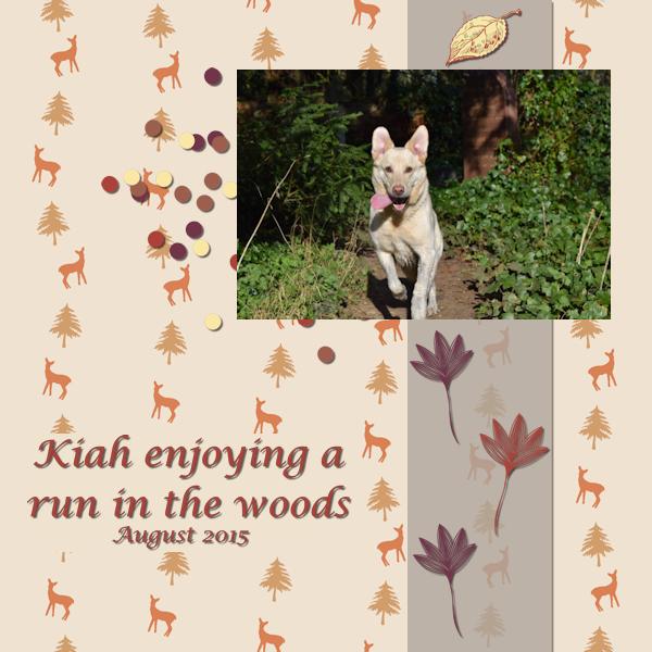 Kiah in woods